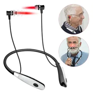 Tinnitus Rhinitis Ear and Nasal Cavity Irradiator Red Light Physiotherapy 650nm Light Wave Ear Nose 2-in-1 Therapy Device Promotes Blood Circulation Relieves Otitis Media Rechargeable Neck-hanging Device
