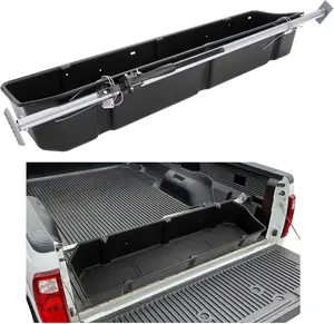 Full Size Truck Bed Storage Box Compatible with Ford Chevrolet GMC Dodge Ram Toyota Nissan Universal 55 Inch - 69 inch Wide Adjustable Beds Secure Cargo Organizer Protect Groceries