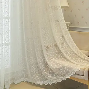 1pc Korean Dreamy Heavy-Duty American Knitted Bedroom Light-Filtering Home Decoration Curtain, Modern Minimalist Style Living Room Balcony Window Divider