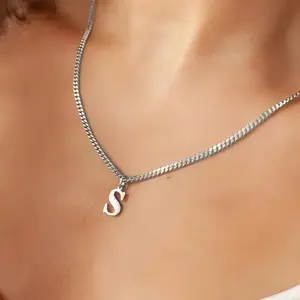 2025 New Stainless Steel Letter Pendant Necklace: Durable and Fashionable Letters, Suitable for Daily Wear