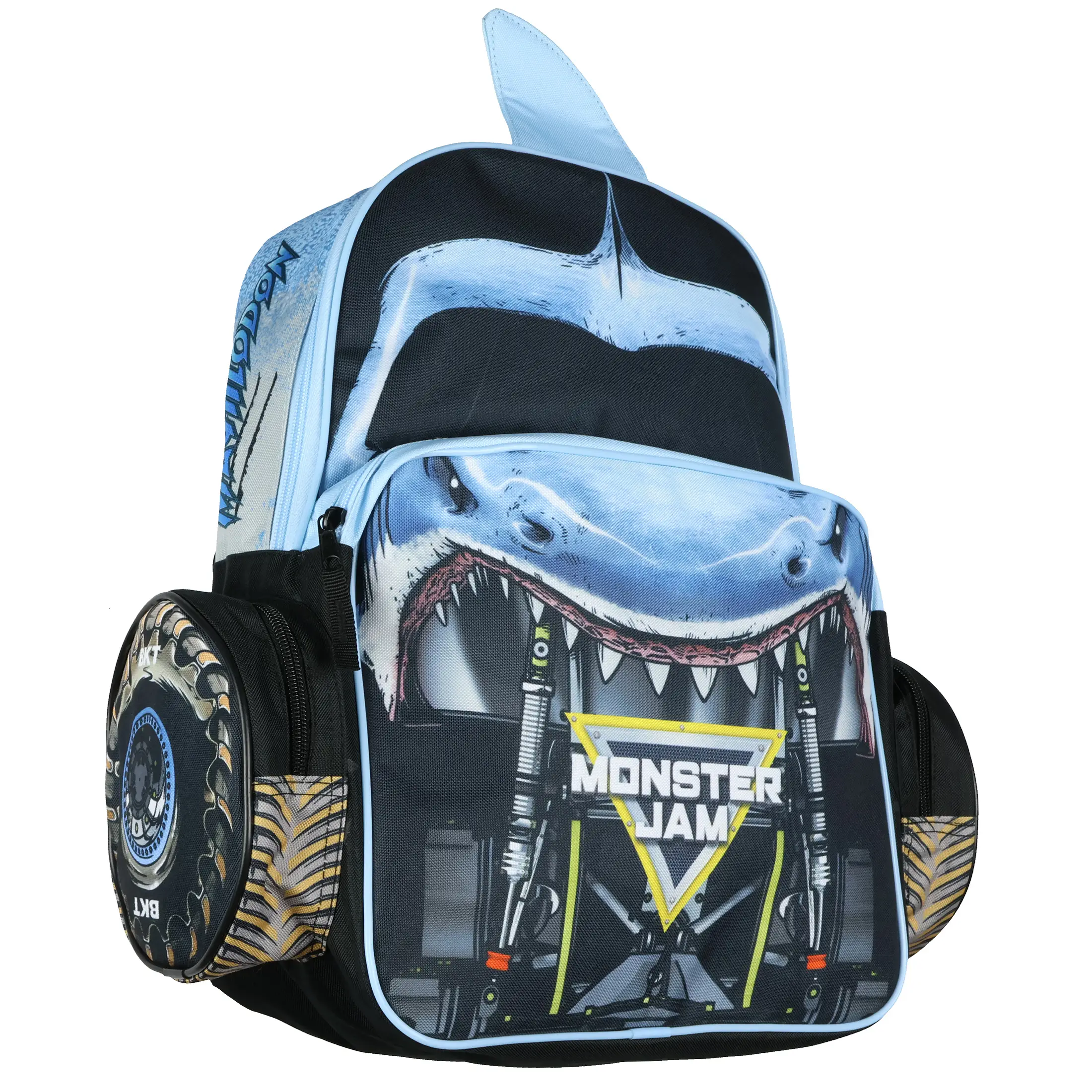 Monster Jam Megalodon Backpack - Shark 3D Monster Truck Kids School Book Bag or Travel Daypack