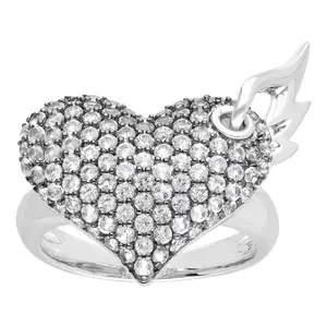 Margo Manhattan Sterling White Topaz Wings of Desire Ring