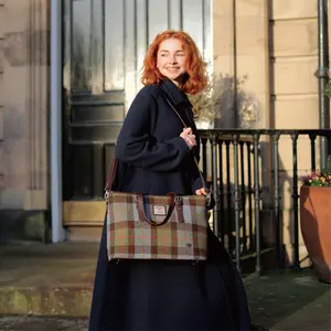 Harris Tweed Ladies Large Tote Bag-LB1028 Spey With an Adjustable and Detachable Shoulder Strap From Glen Appin Of Scotland since 1903