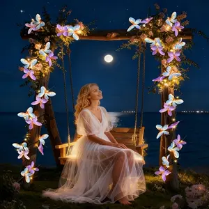 30 Leds Butterfly Dreamy Willow Lights, USB Powered, 8 Lighting Modes, Warm,  for home, bedroom, entrance hall, corridor, background wall, outdoor, Christmas, Thanksgiving, Valentine's Day, decoration, Outdoor Decorative Light