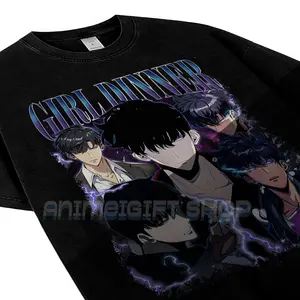 Sung Jinwoo Solo Leveling Girl Dinner Shirt Manhwa Anime Jinwoo God Statue Graphic Tee Crewneck Unisex Size Gift For Fan