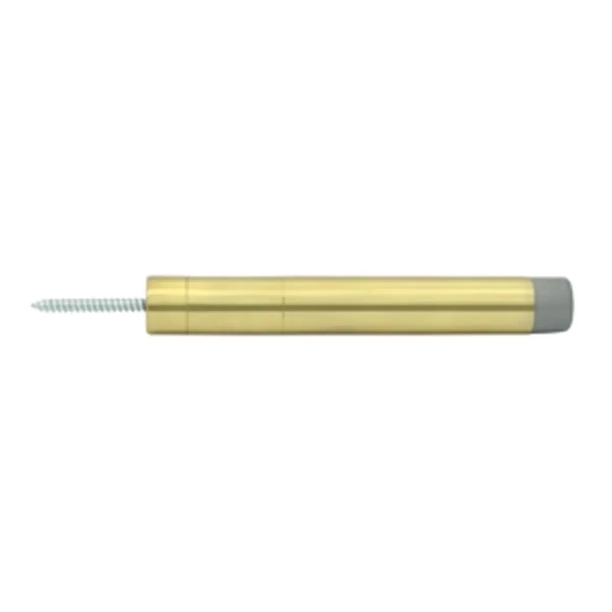 Deltana BDS450U3 Solid Brass Bright Extension Baseboard Door Bumper, 1-Year Finish, 1" Base, 2" Screw, 4-1/2" Overall Length, Weatherproof, Long-Lasting for Kitchen/Bath