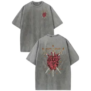 [Y2K Retro Fashion Tee] Y2K Style Double-Sided Graphic Print Design - Men'S Retro Fashion T-Shirt - Washed Extra Heavy