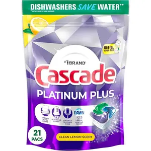 21 Pcs Platinum Plus Dishwasher Pods Fresh Dish Detergent