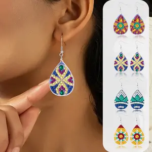 Ins-Worthy Accessory Hack! DIY Diamond Art Teardrop Earrings—Elevate Any Outfit!