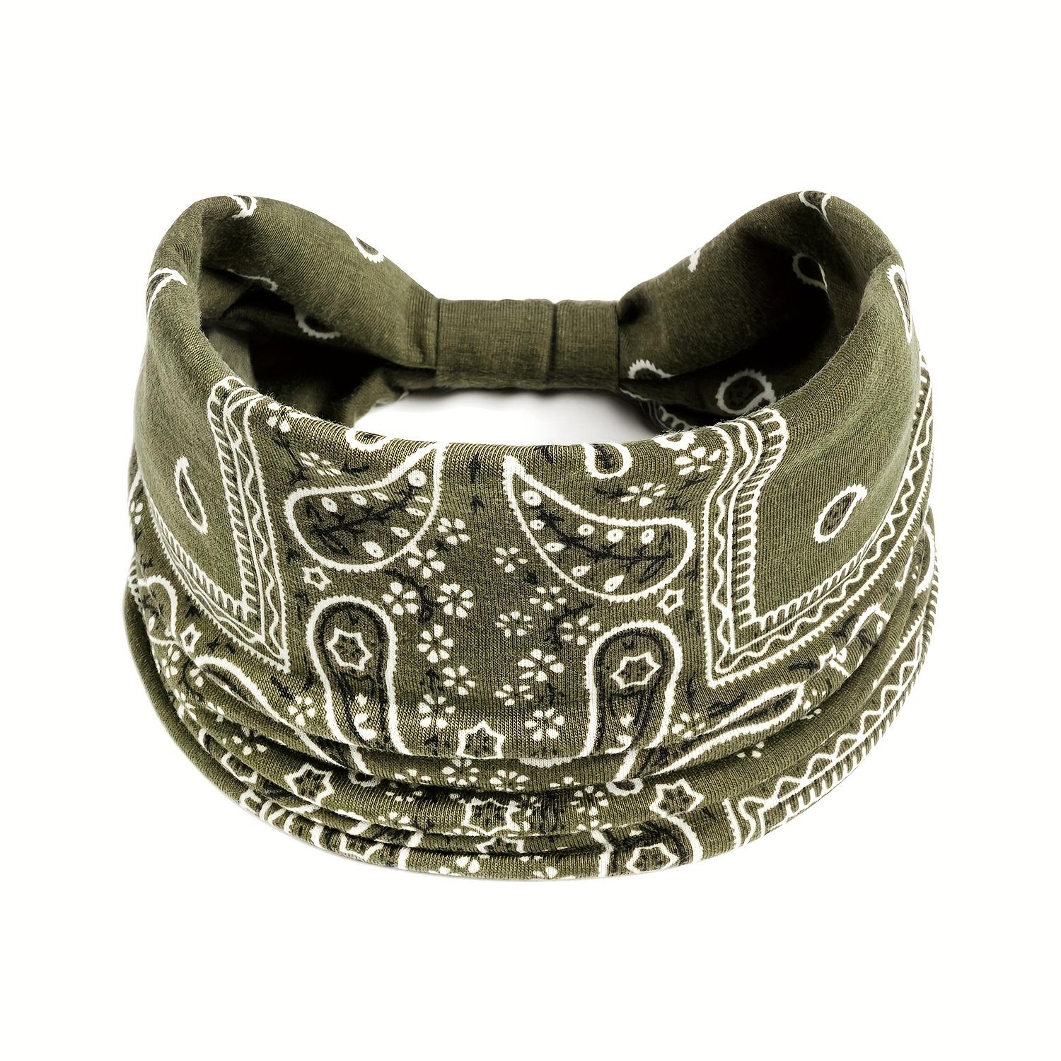 5pcs Bohemian Paisley Headbands for Women - Soft, Stretchy & Breathable Multifunctional Hairbands in 5 Vibrant Colors  - Perfect for Yoga, Running & Outdoor Sports, All-Season Comfort, Exercise Headband | Vibrant Headbands | Stretchy Fabric