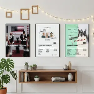 PARTYOF2 Album Poster Set - Modern Graphic Wall Art - Trendy Room Decor - Gift for Music Lovers