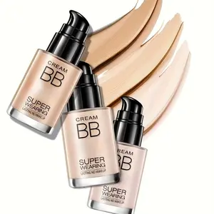 BB Cream Liquid Foundation + Brush Set - Moisturizing Isolating Concealer - Ultra Long-Lasting Flawless Cream - Makeup Base Essentials - Women's Cosmetic Sets - Holiday Gifts