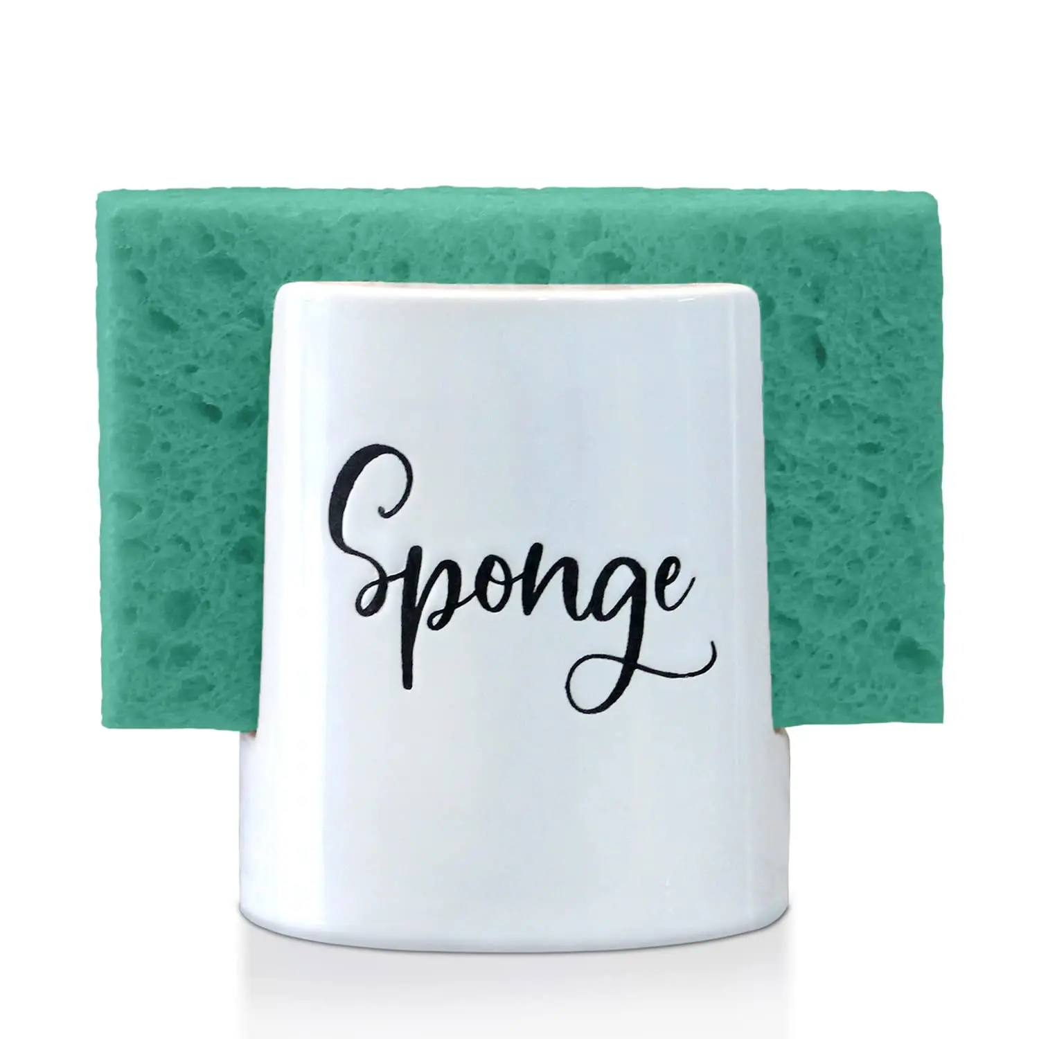 Sponge Holder For Kitchen Sink - Rustic Farmhouse & Decor White Ceramic