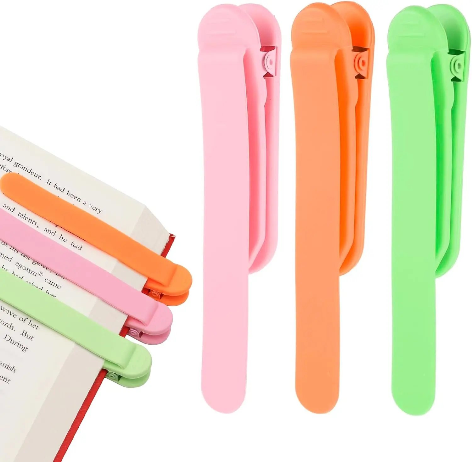 Automatic Bookmarks 3 Pcs Smart Silicone Clips for Reading Lovers Practical Chic Design Birthday Party Favors Christmas Presents