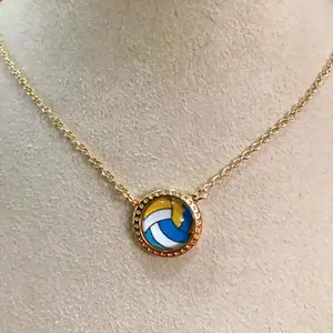 Gold Volleyball Pendant