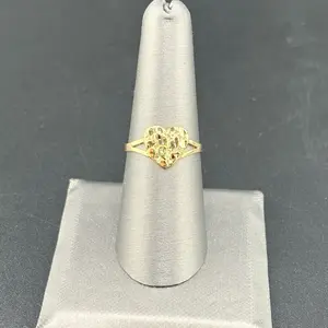14k Gold Heart Nugget Ring Size 7 for Everyday Wear - Elegant and Timeless Design