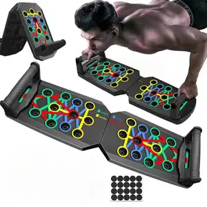 Multifunctional Portable Push-Up Stands Color-Coded Foldable Home Workout Gear Full Body Training for Chest Abdomen Arms Ideal for Beginner to Beast