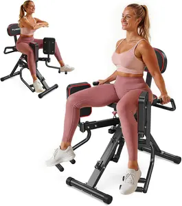FED FITNESS 2-in-1 Hip Abductor & Adductor Machine, Leg Machine, Lower Body Glute & Inner Thigh Workout Equipment for Home Gym, 6 Adjustable Resistance Bands and Dual Foot Bar
