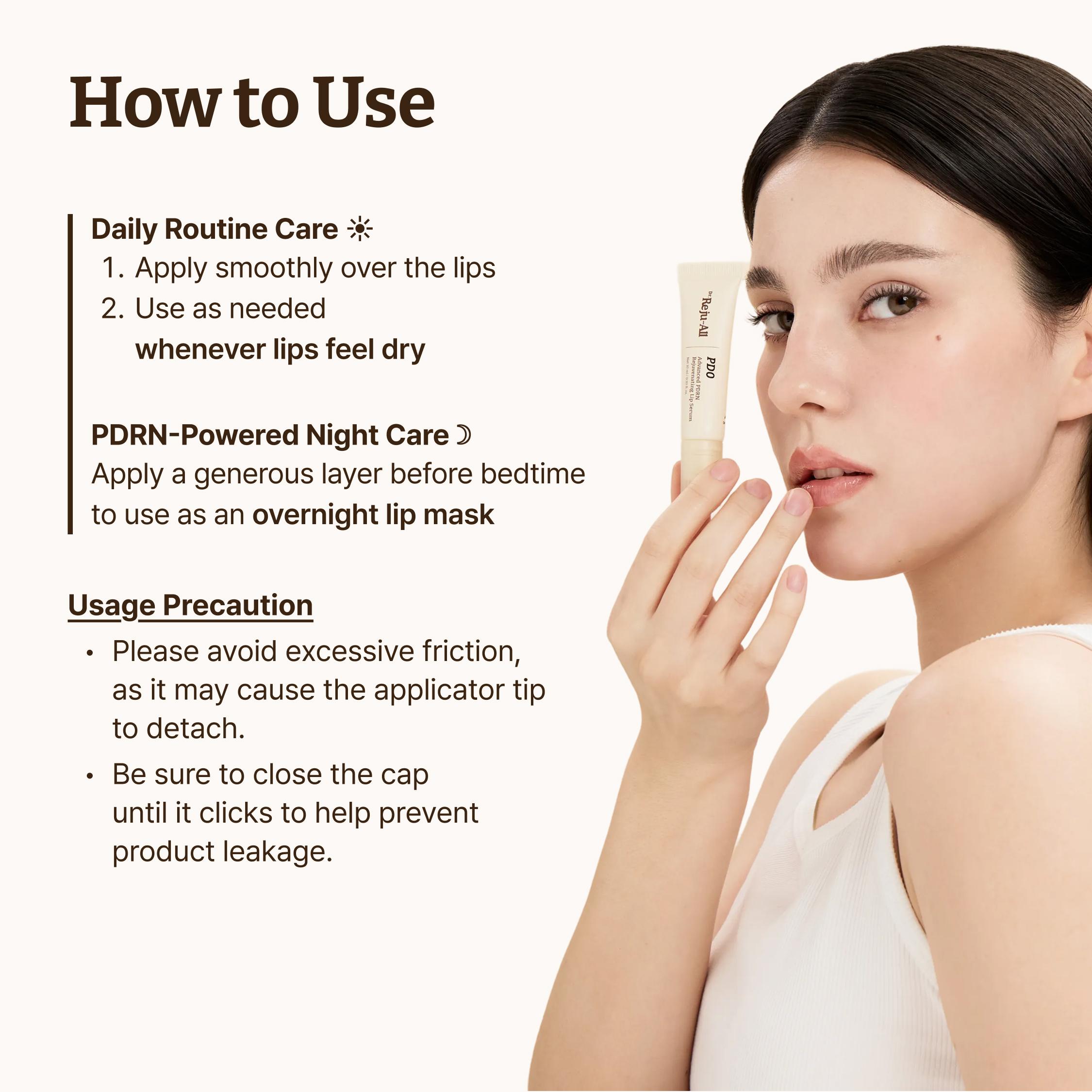 Dr. Reju-All Advanced PDRN Rejuvenating Lip Serum – Hydrating Lip Balm with Lipozip PDRN for Glowy, Dewy Lips – Gentle Excoliating & Smoothing Lip Moisturizer – Hibiscus & Lactic Acid – 0.3 Fl Oz