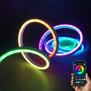 USB Powered LED RGB+IC Color Changing LED StripLight With App Control, Ambient Light For TV,Computer, Bedroom & Living Room, Night Lamp,Decorative LED TV Background Light, LED LightsBedroom