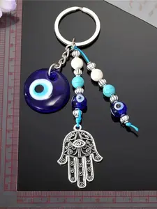 Evil Eye Design Charms Keychain, Bling Bling Keychains, Fashionable Keychain for Women & Men, Trendy All-match & Exquisite Keychain for Birthday Gift, Stylish Keychain