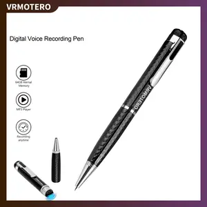 Voice Recorder with Playback, 64GB  Voice Smart Digital Pen Portable, Metal Body, Voice Activated Recorder with Noise Reduction, High-Precision Audio for Interviews & Smartphone Use, Refillable