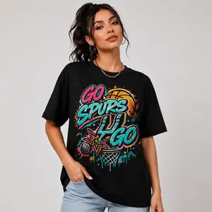 [Sale up to 50%] Go Spurs Go Graffiti T-Shirt, Streetwear Basketball Graphic, Spurs Fan Shirt Urban Game Day