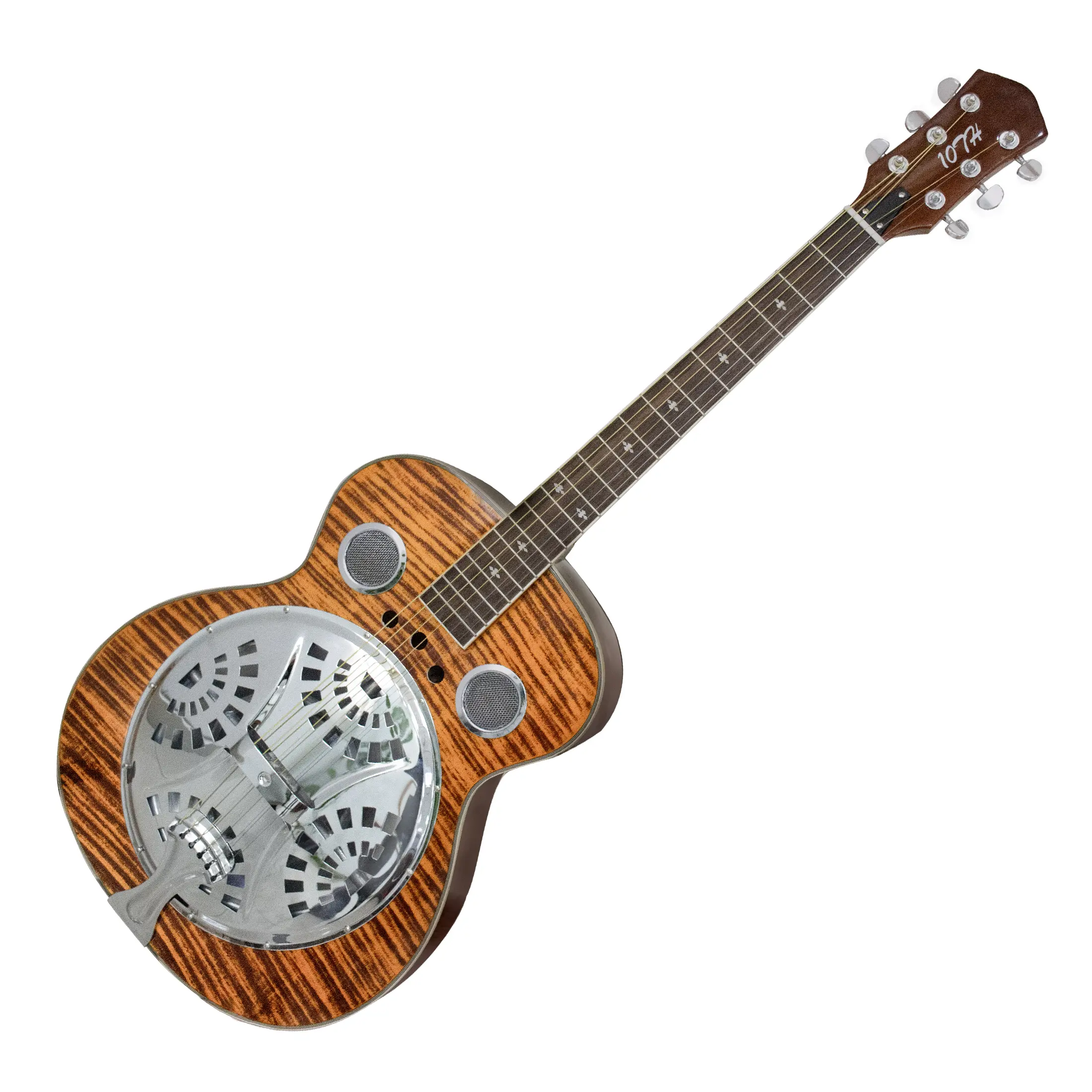 Beginner Acoustic Resonator Guitar - Full-Size Traditional Circular Neck Metal Resonator Guitar (Ideal for Home, Festive Use), Acoustic Resonator Guitars