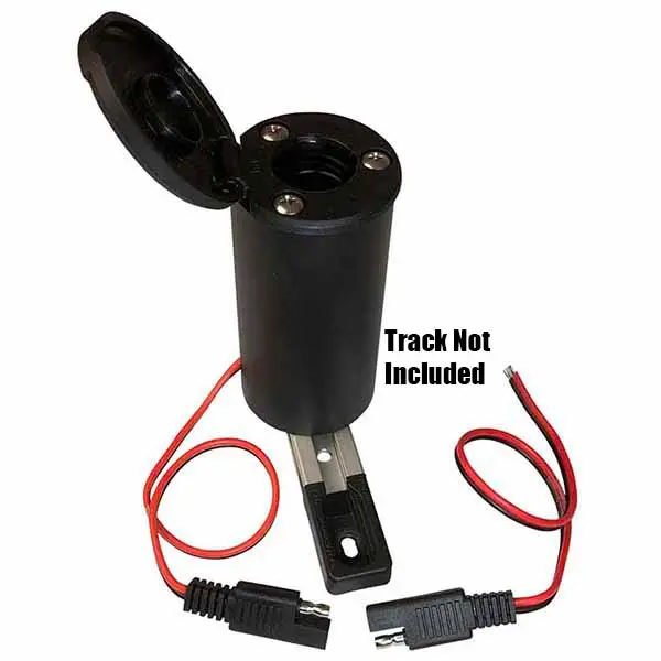PowerTrack Mount with SAE Connector & 12V Battery Adapter for GoPro Tactacam DJI Action Cameras & Phones Track Not Included