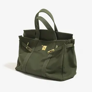 Women’s Solid Color Canvas Tote Bag, Large Capacity Lightweight Shoulder & Crossbody Handbag for Work, School, Travel, Shopping