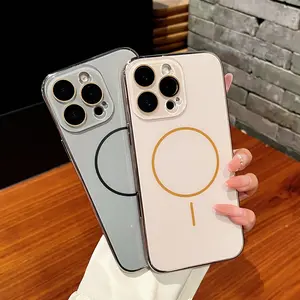 MagSafe Case For iPhone 17/16/15/14/13/12/11 Pro Max/Pro/Plus/Air, Full Coverage Phone Case With Camera Protection, Electroplated TPU+PC Shockproof Cover