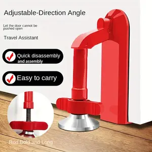 80dB High-Volume Portable Door Stop Alarm with Door Stop and Anti-theft Security - Metal Door Stop Bar. Suitable for homes, hotels, apartments, travel, dormitories, and guesthouses. - Easy-to-install personal protective equipment for women.