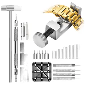 Watch Band Band Link Pins Remover Repair Tool Set, Watch Repair Tool with 6 Extra Tips Replacement, Spring Bar Tool Set, Watch Repair Tool, Strap Adjuster