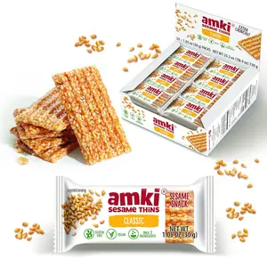 Amki Sesame Thins Classic (Sesame Snaps), Gluten Free, Vegan, Delicious, Crunchy, Sensibly Sweet Snacks. 24 Pack, 720g