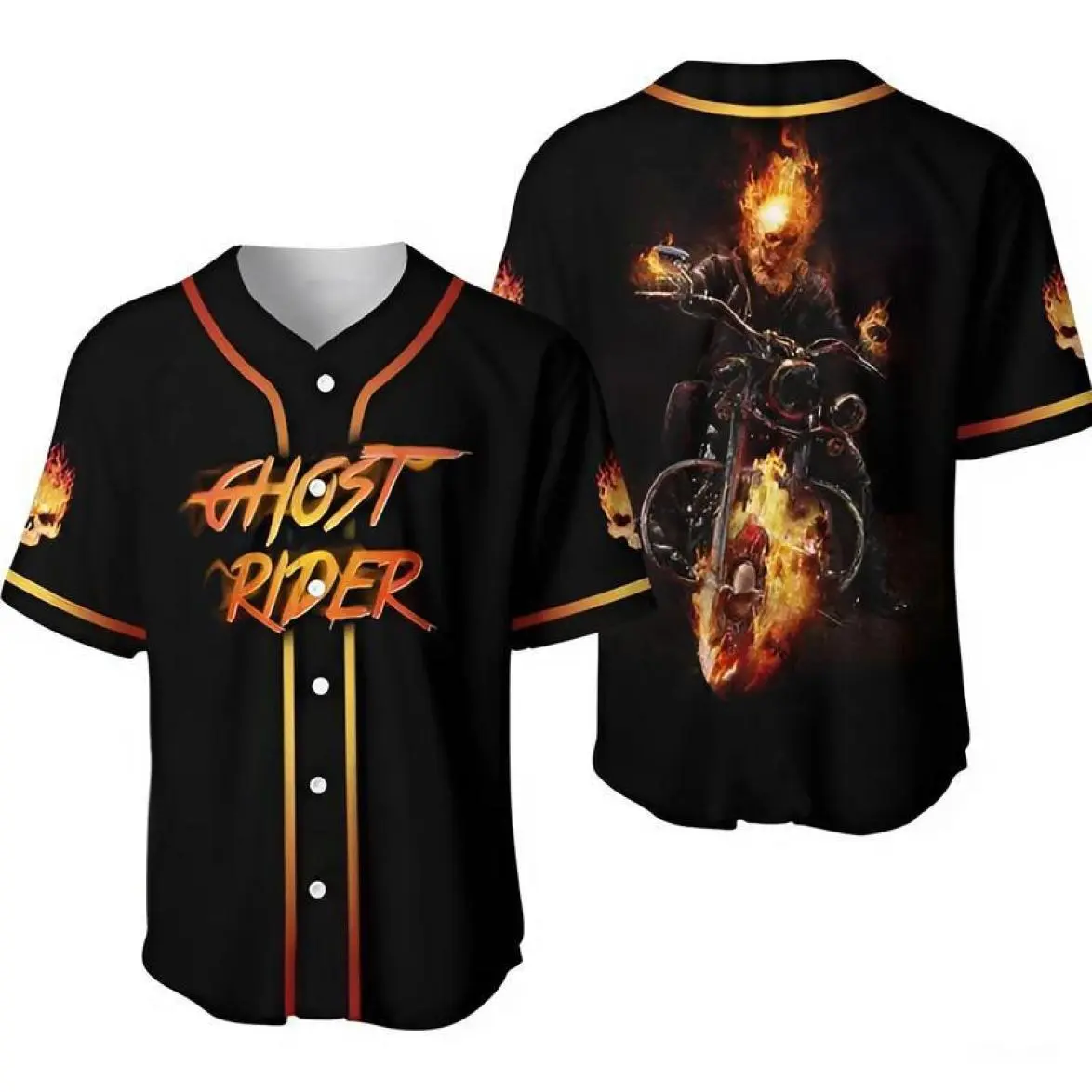 Trendy Ghost Rider Unisex Baseball Jerseys, Party Shirt, Lovely Gift For Fans, Soft Touch, Feels Like a Favorite, Must-Have