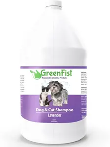 GreenFist Pet Shampoo for Cats & Dogs - Unmatched Versatility Soothing Lavender Scent Uncompromising Quality Hassle-Free Bathing