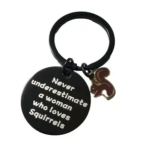 Magic The Gathering Squirrel Keychain, Stainless Steel Keychain For Women, Never Underestimate A Woman Who Loves Squirrels, Brown Squirrel, Commander, Gift, Valentines Day, MTG, TCG, Cards