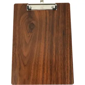 Crapyt Wooden Clipboard with Metal Clip Drawing Board A4 Size Hardboard for Memo Clipboard File Storage Wood Grain Thicken Teacher Teens