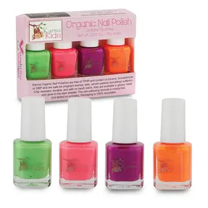Karma Kids Nail Polish Box Set No. 2 Natural Safe Nail Polish for Little Girls - Non-Toxic, Vegan, and Cruelty Free – Quick Dry Kids Friendly