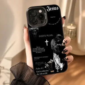 Multi-color Faith Jesus Cross Pattern Mobile Phone Case for iPhone 17 16 15 14 13 12 11 Pro Max Plus Luxury Shockproof Protection Back Cover
