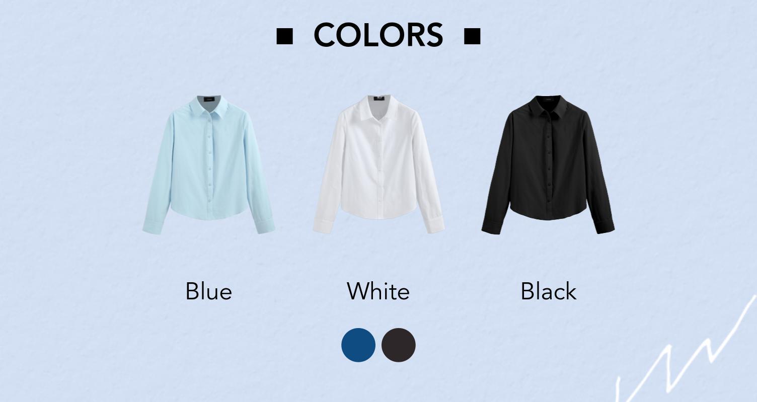 Cider [3 colors, size 0-10] Collar Button Up Long Sleeve Shirt