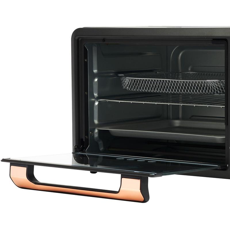 Haden Countertop 6 Slice Toaster Oven Air Fryer Combo for Kitchen, Black/Copper