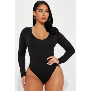 Myra Double Lined Bodysuit - Black