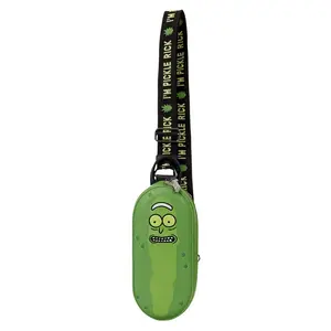 Loungefly Cartoon Network Rick and Morty Pickle Rick Sling Crossbody Bag