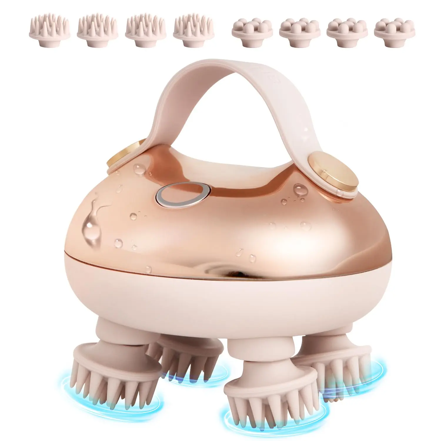 Wireless scalp massager promotes hair growth, has 3 kneading modes, waterproof head massager comes with 8 claws for deep cleaning, head scratcher, stress-relief body massager, head massager summerwins