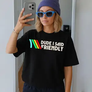 ARC Raiders Shirt, Dude I Said Friendly Quotes Shirt, ARC Survival Evolved, ARC Raiders Rooster, Gifts For Gamer, Vintage Game Lovers Tee