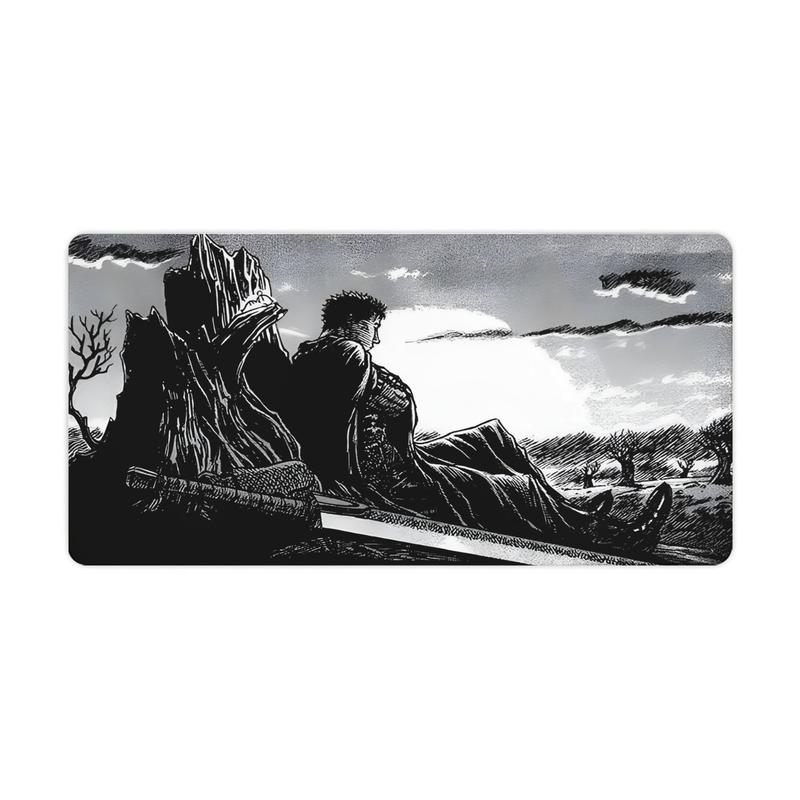 Black And White Anime Guts Mouse Pad for Gaming and Office Use High-Quality Design Durable Material Enhances Productivity and Precision