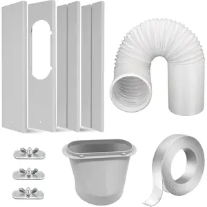 Portable Air Conditioner Window Kit with 5.9” Exhaust Hose, Adjustable Universal Window Seal for AC Unit