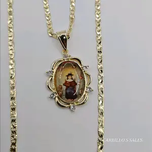 SANTO NIÑO DE ATOCHA cadena de oro laminado holy child of atocha chain 18"inches 24"inches available