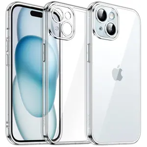 JETech Case for iPhone 15 Series, Non-Yellowing Shockproof Phone Bumper Cover, Camera Lens Full Protection, Anti-Scratch Clear Back